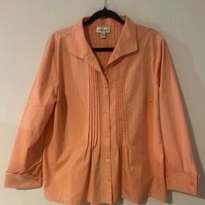 Coldwater Creek Coral Button-Up Shirt